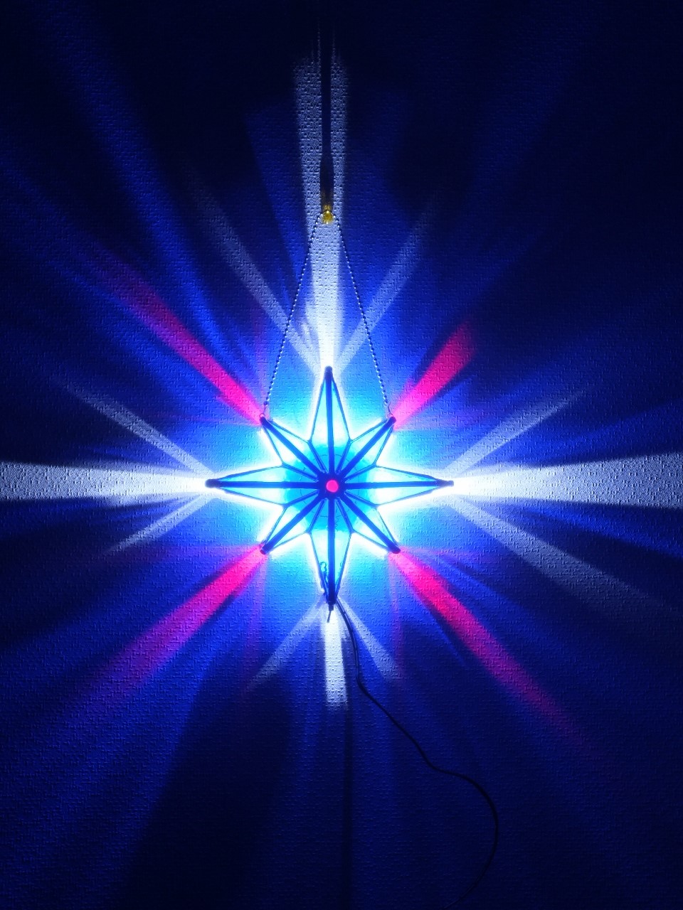 十字星（ステンドグラス、ＬＥＤランプ　壁掛けタイプ）