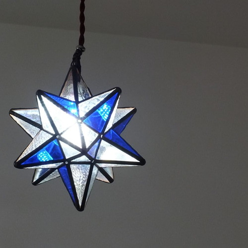HANDMADE ステンドグラス「お星さま」ランプ