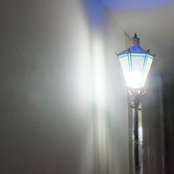 ガス灯 : ブルーの灯り   高さは１．９ｍ 、フロアスタンド  　ver.2 6枚目の画像