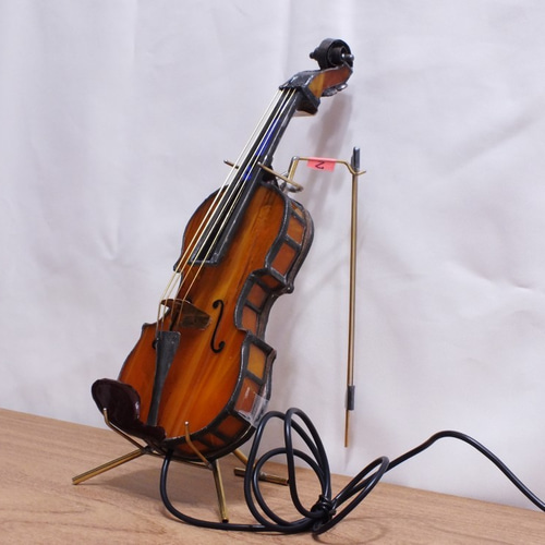 バイオリン;ステンドグラス作品 ver.7 LEDを組み込んだ バイオリン;ステンドグラス作品 ver.7 LEDを組み込んだ