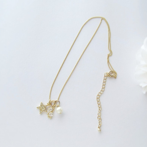 4Way☆トリプルチャームネックレス*3625* ネックレス