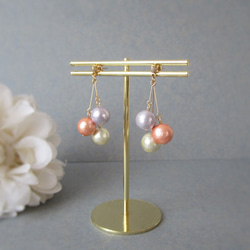 *3648*Colorful Cotton pearl earring／pierce(C) 9枚目の画像
