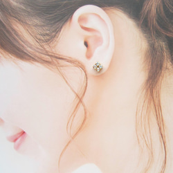 *3712*Simple Bijou earring／pierce（クリスタルオーロラ） 8枚目の画像