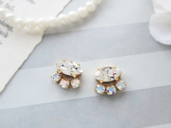 Crystal bijou earring／pierce*3818* 6枚目の画像