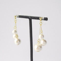 *381*Cotton Pearl☆Shooting star earring 3枚目の画像