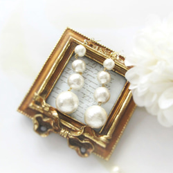 White Cotton Pearl earring／pierce*2579* 6枚目の画像