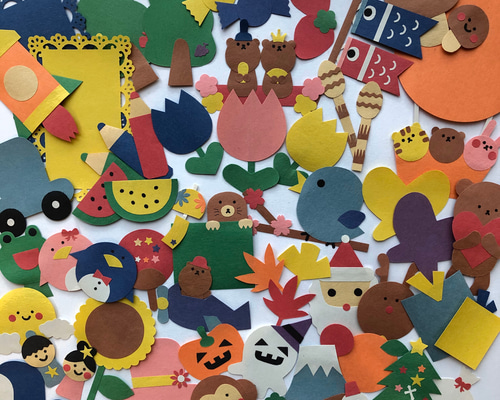 春 シャボン玉 虫取り サンプル ♡ クラフトパンチ ダイカット