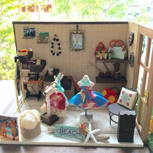 フラショップ ドールハウス ミニチュアハウス ハワイ 1/12 その他置物