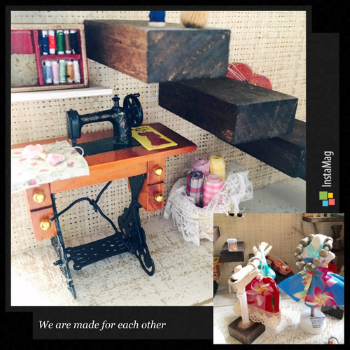 ハワイアン小物いっぱいのドールハウス