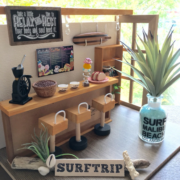 シーサイドカフェ ハワイアン ドールハウス ミニチュアハウス