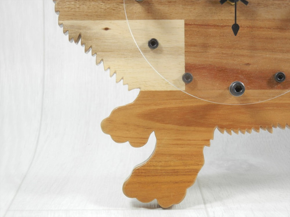 犬形時計　ウェルシュ・コーギー【木製（アカシア集成材）】（置き・掛け兼用） 5枚目の画像