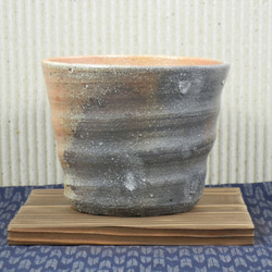 フリーカップ（容量２合・360㏄）＋敷板【信楽】＜陶器＞．Ａ 8枚目の画像