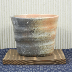 フリーカップ（容量２合・360㏄）＋敷板【信楽】＜陶器＞．Ａ 9枚目の画像