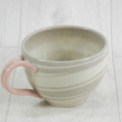 ◆マグカップ【練り込み】（把手（とって）ピンク）１（陶器）◆ 8枚目の画像