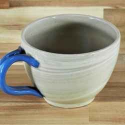 ◆マグカップ【練り込み】（把手（とって）ブルー）１（陶器）◆ 2枚目の画像