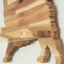 壁掛け飾り棚　チワワ（ロングコート）【木製】 8枚目の画像