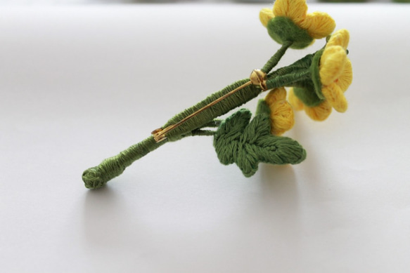 【SALE】Nanohana～菜の花～　ブローチ 3枚目の画像