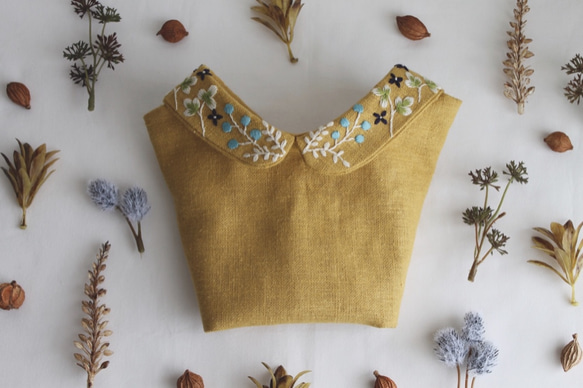 付け衿 マスタードカラー つけ襟 付け襟 レディース[品番：FQ000203468