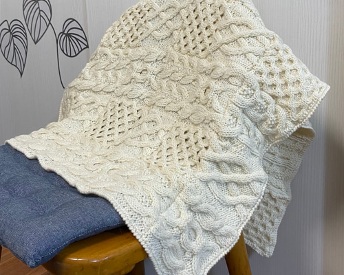 レリーフブランケット アイボリー ハンドメイド レリーフブランケット✨ アイボリー - メルカリ