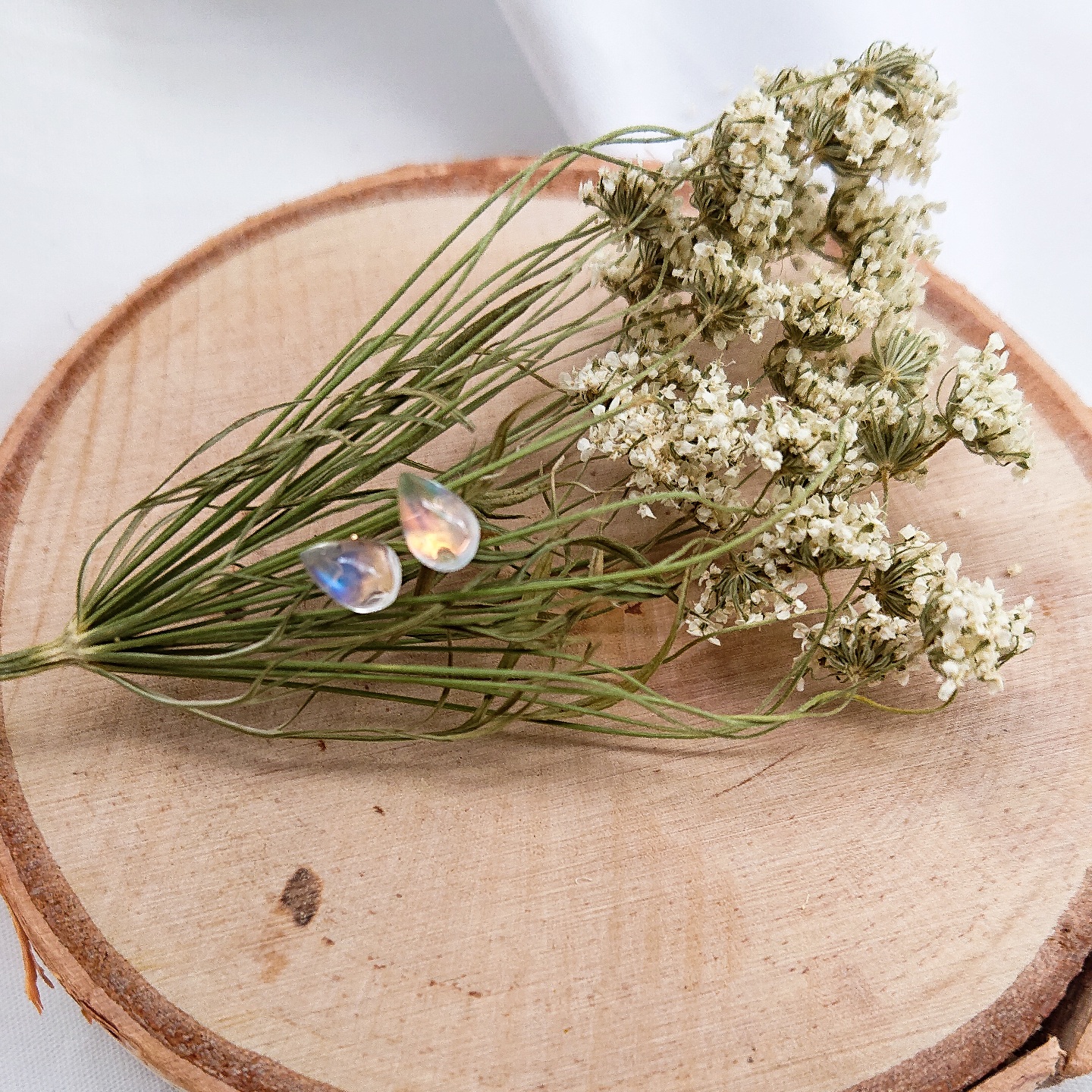 りあ◆アンデシンラブラドライトピアス✧14kgf 6月誕生石》アンデシンラブラドライト 14kgfスターピアス/イヤリング