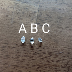 ハーキマーダイヤモンド sv925イヤーカフ 片耳 3枚目の画像