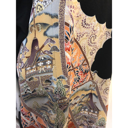 ウォングスリープの着物リメイクワンピース 5枚目の画像