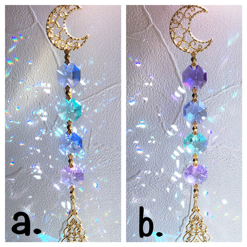 new☆2color✴︎月と星のかけら✴︎スワロフスキー サン