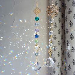 月と星の雫.*☆スワロフスキー サンキャッチャー✴︎ムーン スター