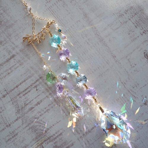 Olive〜木漏れ日✴︎2連 サンキャッチャー✴︎ALL SWAROVSKY
