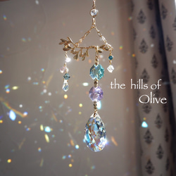 Olive〜木漏れ日のサンキャッチャー✴︎ALL SWAROVSKY✴︎お車