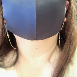 【受注生産】華奢なマスクチェーンAゴールド　50cm 5枚目の画像