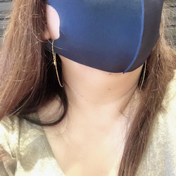 【受注生産】華奢なマスクチェーンAゴールド　50cm 6枚目の画像