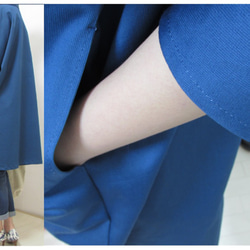 1975  衿付きできちんとさんの春服。ワンピース　コットン　ブルー 3枚目の画像