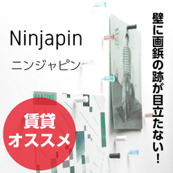 【Ninjapin ニンジャピン】 プッシュピン 画鋲 賃貸 マンション 壁紙 インテリア ウォールシェルフ 敬老の日 2枚目の画像