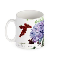 [訂做] 紫玫瑰洋薊花馬克杯 第2張的照片