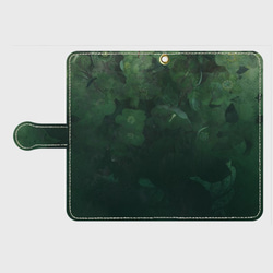 【受注生産】green mist2 (クリスマスローズグリーンシャドゥ）手帳型スマホケース(大） 3枚目の画像