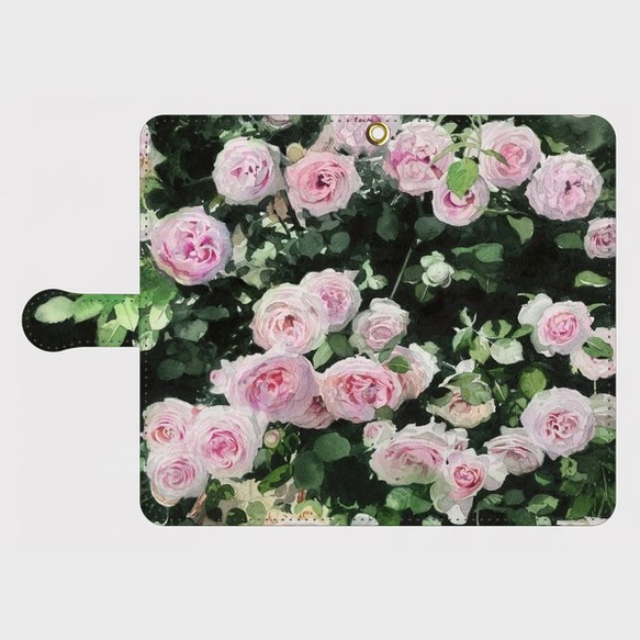 【受注生産】ガーデンに咲くピエール・ドゥ・ロンサール 手帳型スマホケース iphone7　他 2枚目の画像