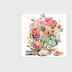 【受注生産】　Rose cube 手帳型スマホケース 2枚目の画像