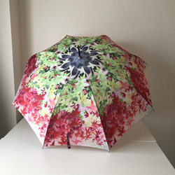 　傘人気№３　ジャポニズム　紅葉の雨傘　レッド　梅雨対策 10枚目の画像