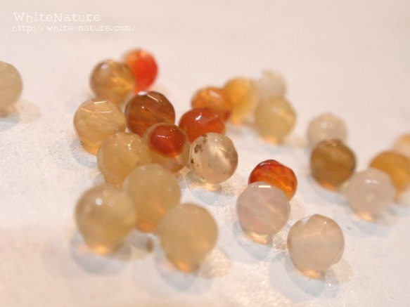 Agate（アゲート）多面カット2～３ミリ　30個 3枚目の画像