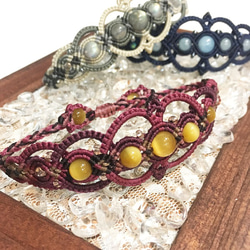 ダンビュライト♡マクラメ編みブレスレット 0_14f836906f1492bfa6c3efa23e53