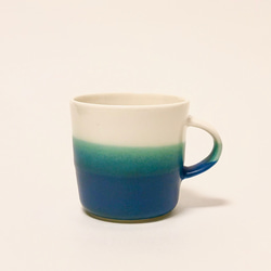 Mug cup M / Transparent × blue 1枚目の画像