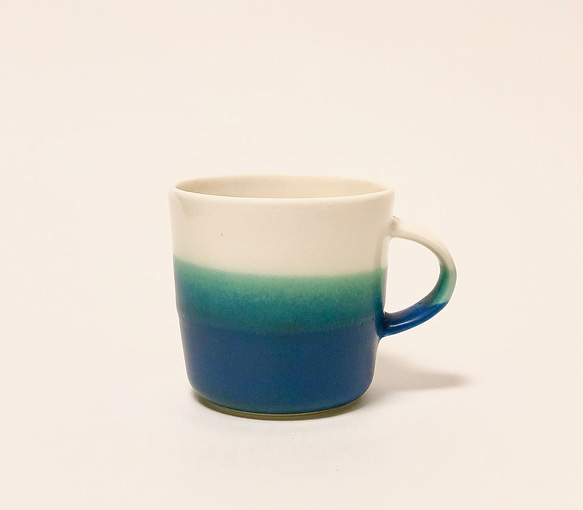 Mug cup M / Transparent × blue 1枚目の画像