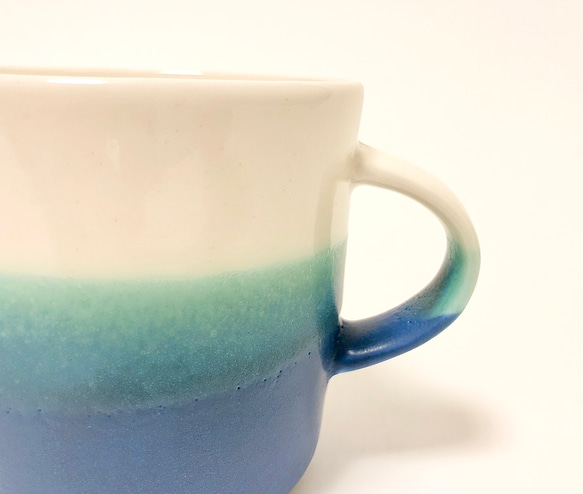 Mug cup M / Transparent × blue 2枚目の画像