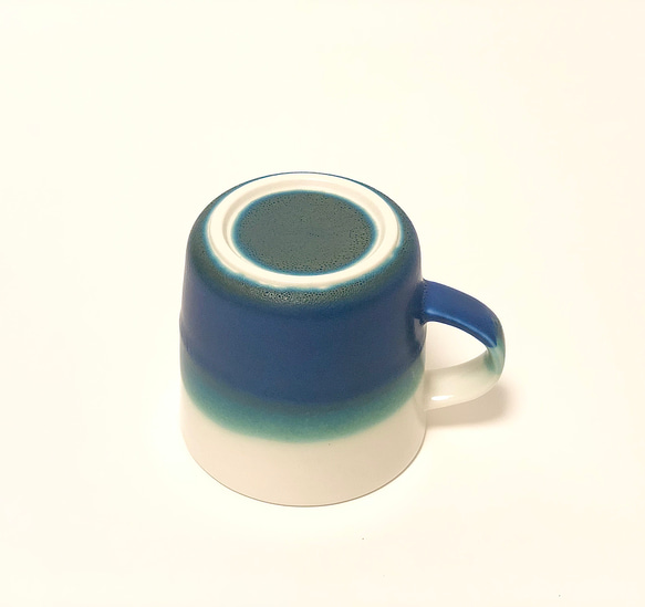 Mug cup M / Transparent × blue 3枚目の画像