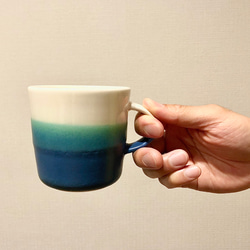 Mug cup M / Transparent × blue 4枚目の画像