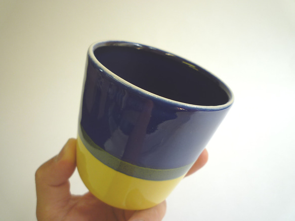 Meoto cup / medium (Lapis lazuli/yellow) 3枚目の画像