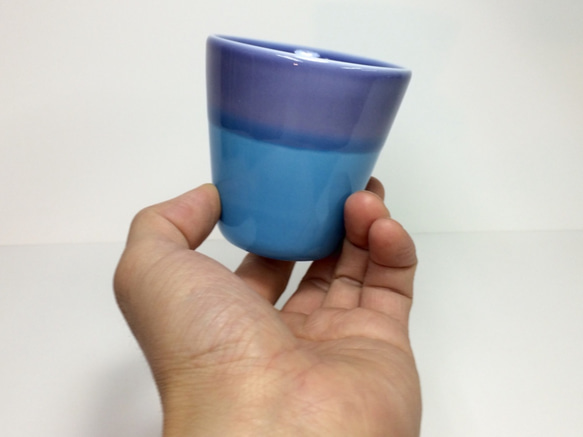 Meoto cup / small (Purple/turquoise) 5枚目の画像