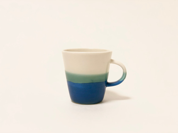 Mug cup S / Transparent × blue 1枚目の画像