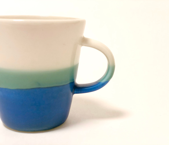 Mug cup S / Transparent × blue 2枚目の画像